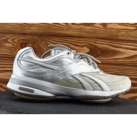 Reebok Women Size 6.5 M Silver Running‎ Synthetic 510 - Picture 4 of 8
